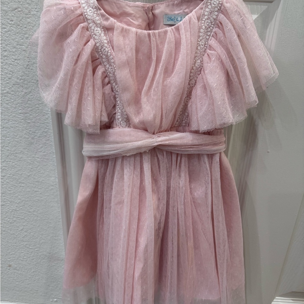 Abel & Lula Pink Fine Tulle Dress